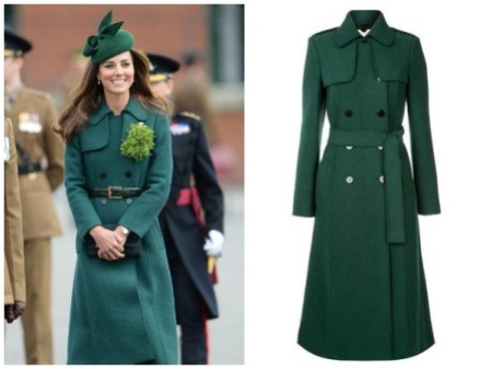 Nel 2014 invece ha deciso di cambiare il cappotto, pur mantenendo il colore, rigorosamente verde, e optando per un cappellino della stessa tinta, Gina Foster. Il cappotto invece è Hobbes.