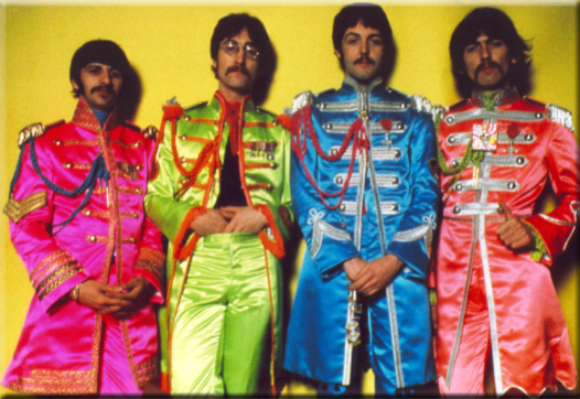 I Beatles come appaiono nella copertina del loro album Sgt. Pepper's Lonely Hearts Club Band, 1967