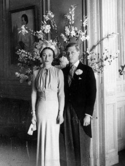 FILE - This June 3, 1937 photo shows the Duke and Duchess of Windsor posing after their wedding at the Chateau de Cande near Tours, France. Their wedding is included in a new book, “The Looks of Love: 50 Moments in Fashion that Inspired Romance. (AP Photo, File)