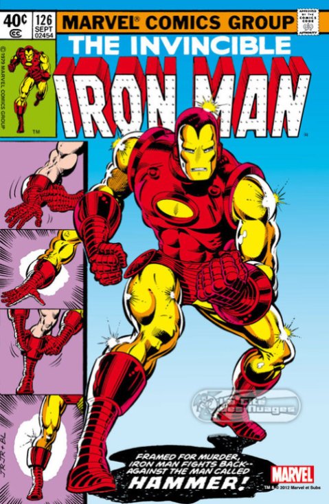 Iron Man. Copertina di un numero del fumetto.